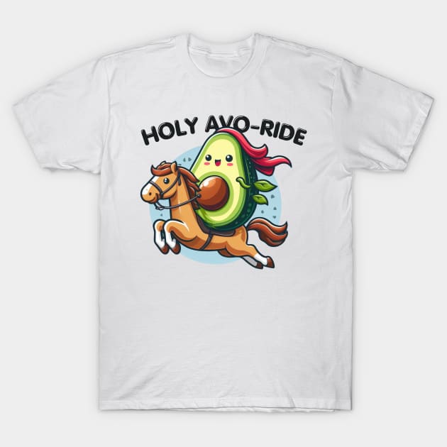 Holy AVO-RIDE - kawaii avocado T-Shirt by Syntax Wear